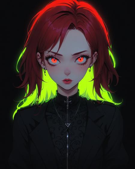 06172-2865513641-_lora_g0th1cXL_0.75_ g0th1cxl, goth, woman, red hair, neon, glowing.png